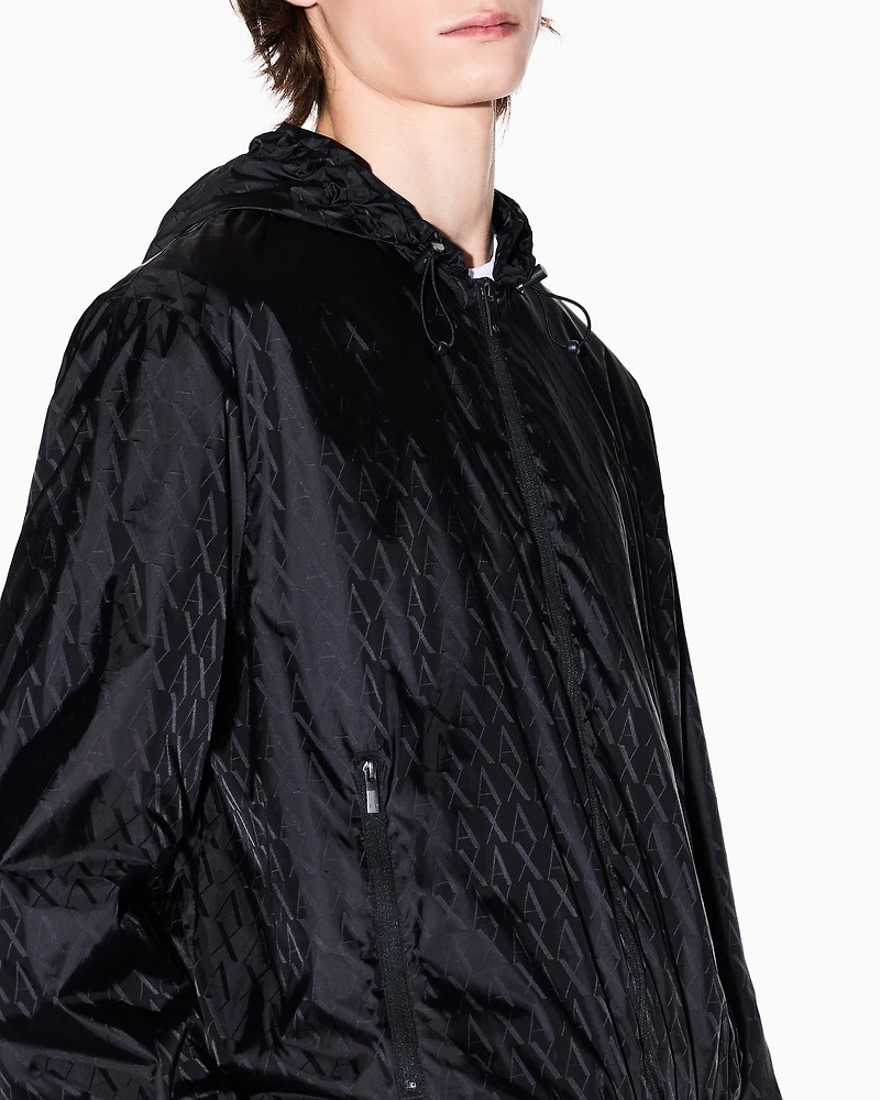 Armani Exchange - Jacket with allover logo, Man, Black, Size: