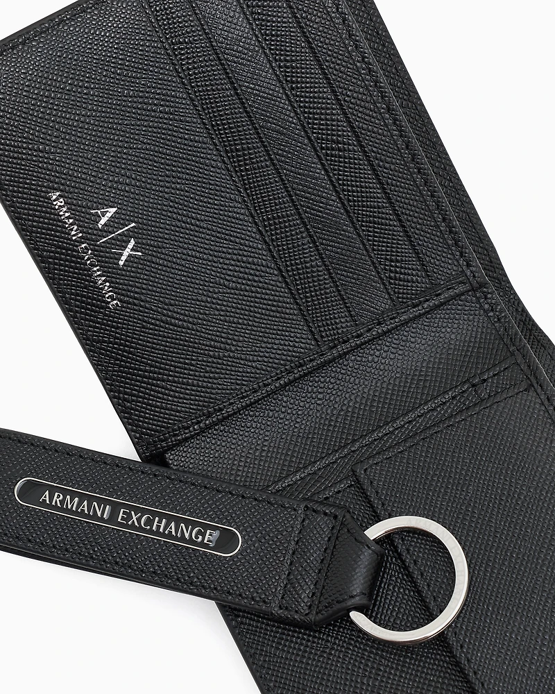 Armani Exchange - Wallet and keychain set, Man, Black, Size: TU