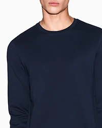 Armani Exchange - Pima Cotton Long Sleeve T-Shirt, Man, Navy Blue, Size: