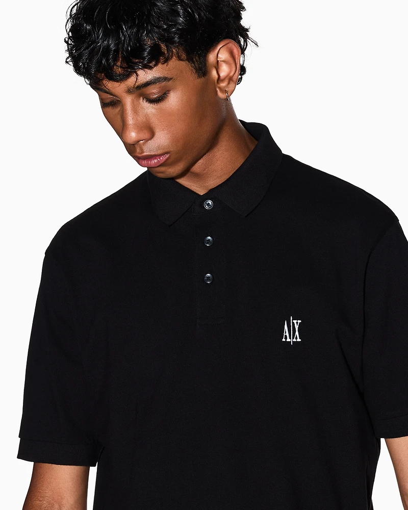 Regular fit cotton polo shirt