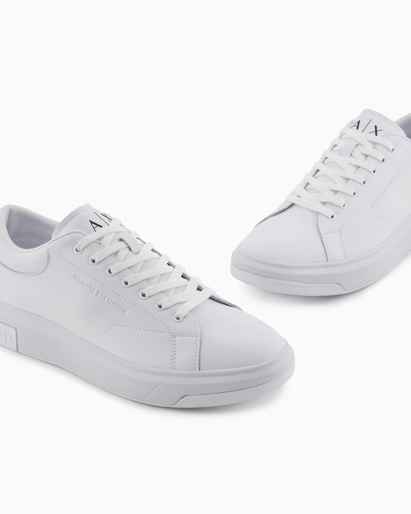 Armani Exchange - Leather sneakers, Man, White, Size: