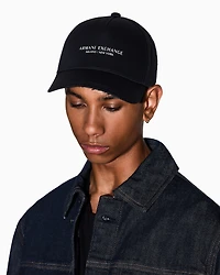 Armani Exchange - NY Logo Visor Hat, Man, Navy Blue, Size: TU