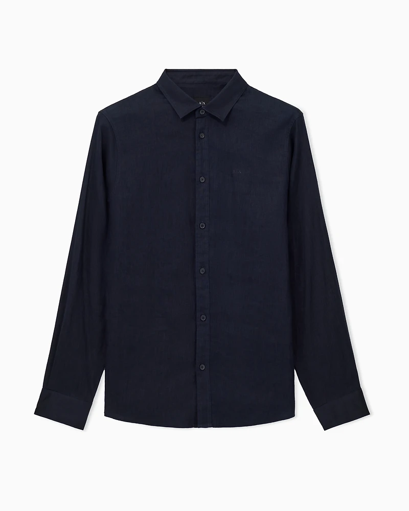 Regular fit linen shirt