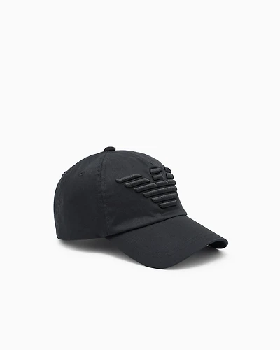 Emporio Armani - Baseball cap with embroidered oversized eagle, Man, Black, Size: TU