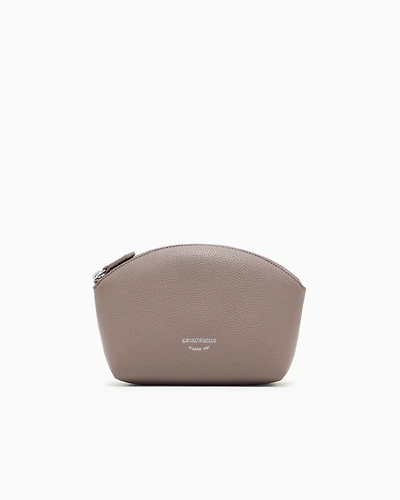 Emporio Armani - MyEA deer-print washbag, Woman, Beige, Size: TU
