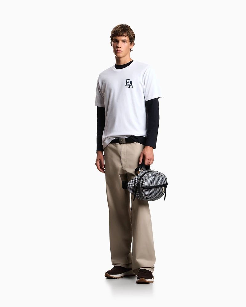 Emporio Armani - ASV organic gabardine chinos, Man, Beige, Size: