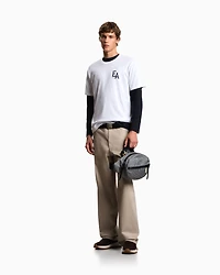 Emporio Armani - ASV organic gabardine chinos, Man, Beige, Size: