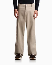 Emporio Armani - ASV organic gabardine chinos, Man, Beige, Size: