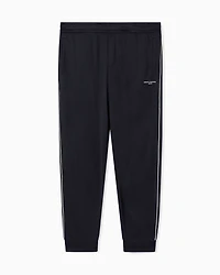 Armani Exchange - Contrast piping jogger pants, Man, Black, Size: