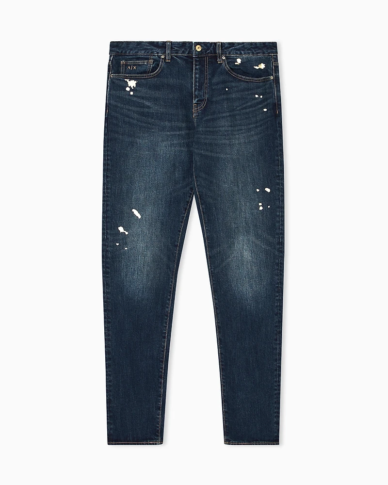 Armani Exchange - Slim fit jeans denim fleece, Man, Blue, Size: