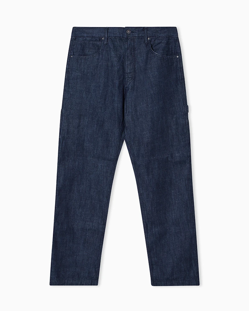 Armani Exchange - Regular fit cotton jeans, Man, Blue, Size: