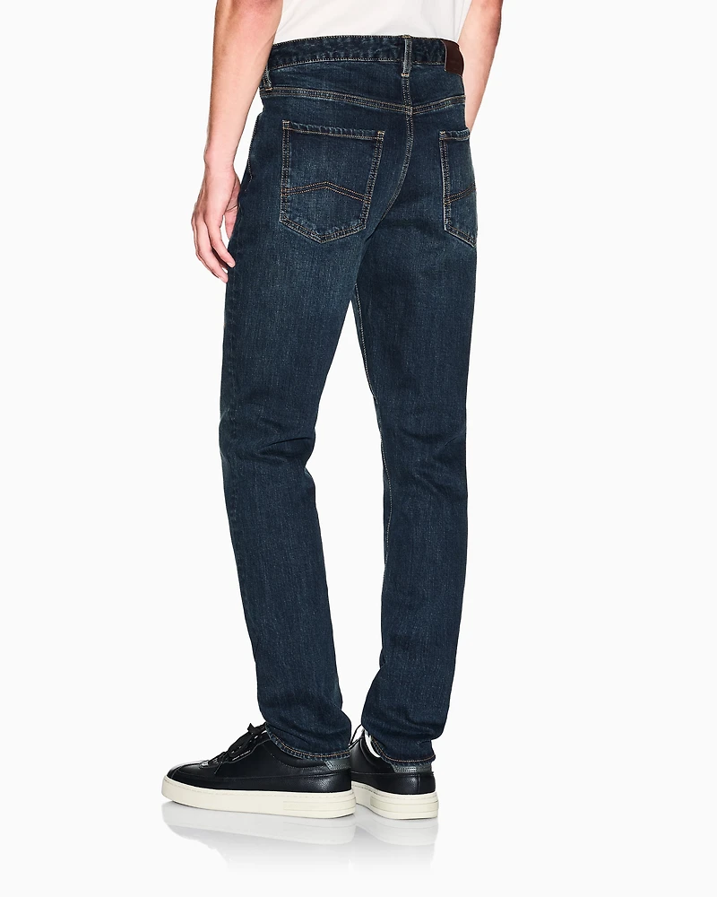 Armani Exchange - Slim fit jeans denim fleece, Man, Blue, Size: