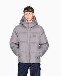 Armani Exchange - Quilted down jacket with hood, Man, Grey, Size: