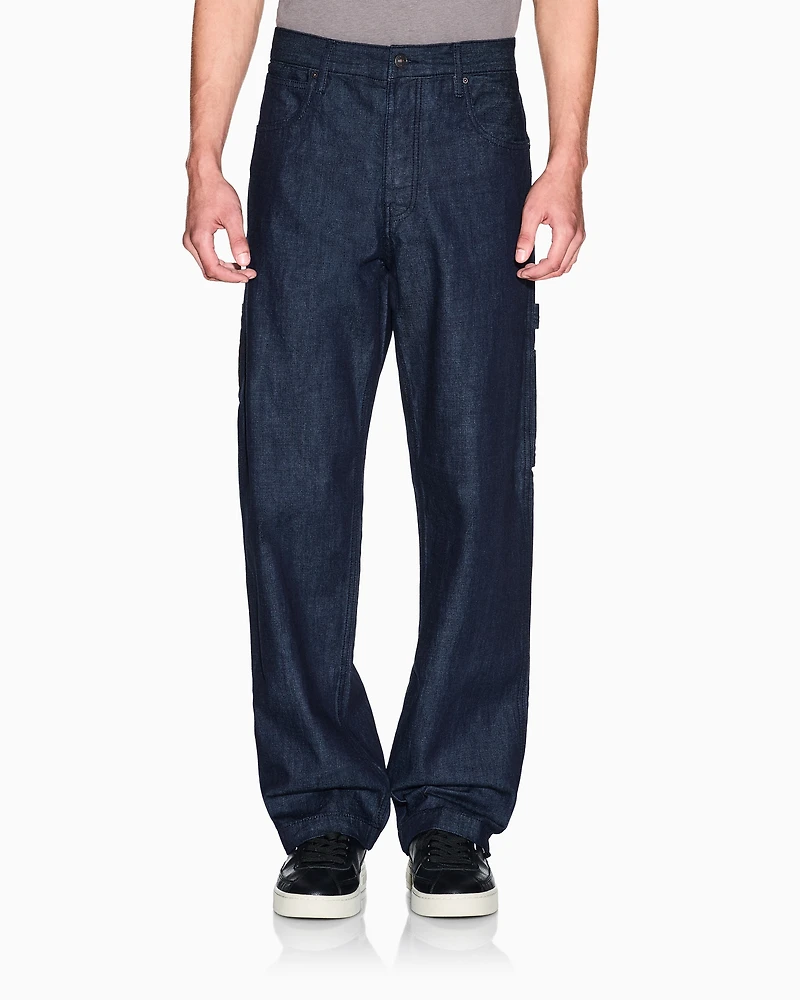 Armani Exchange - Regular fit cotton jeans, Man, Blue, Size: