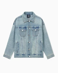 Armani Exchange - Denim Jackets, Woman, Blue, Size: