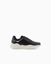 Armani Exchange - Chunky sneakers with maxi sole, Woman, Black, Size: