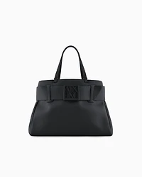 Armani Exchange - Large shoulder bag with ASV logo detail, Woman, Black, Size: TU