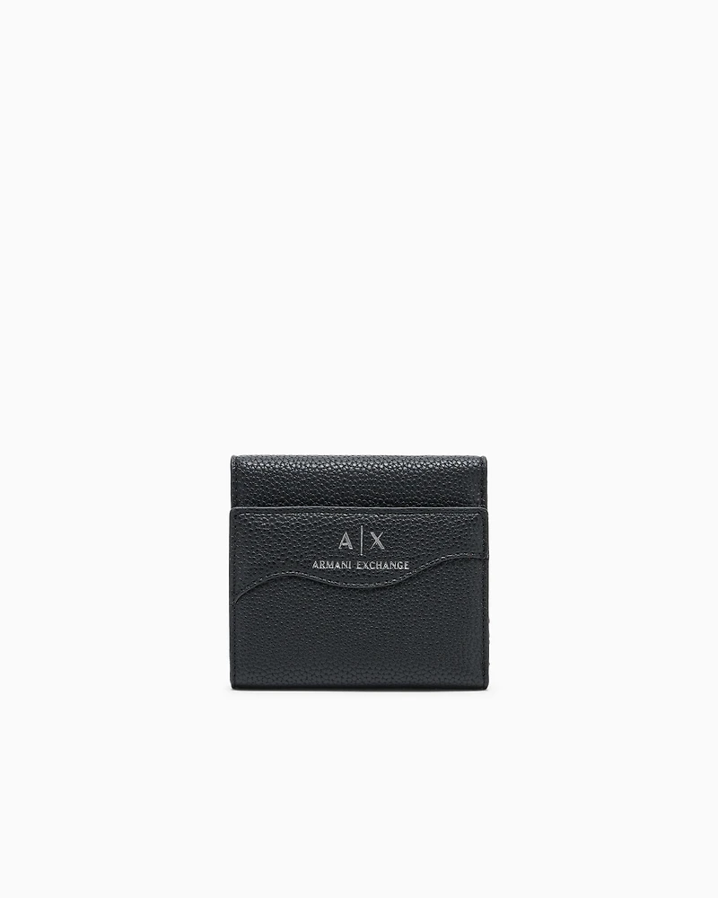 Armani Exchange - Mini wallet with shaped stitching, Woman, Black, Size: TU