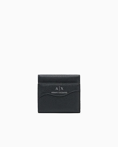 Armani Exchange - Mini wallet with shaped stitching, Woman, Black, Size: TU