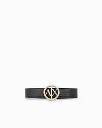 Armani Exchange - Logo buckle belt, Woman, Black, Size: 80