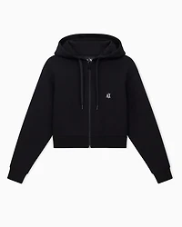Armani Exchange -  Icon Cropped Hoodie, Woman, Black, Size: