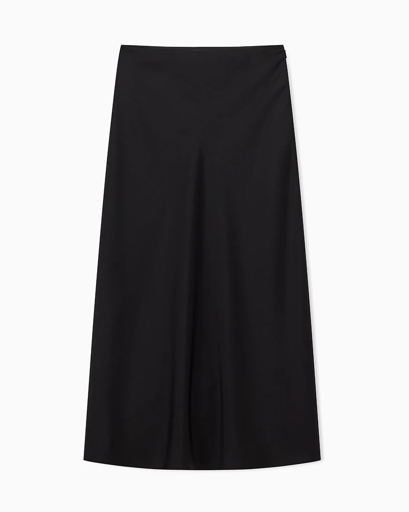 Armani Exchange - Longuette skirt with pleat, Woman, Black, Size: