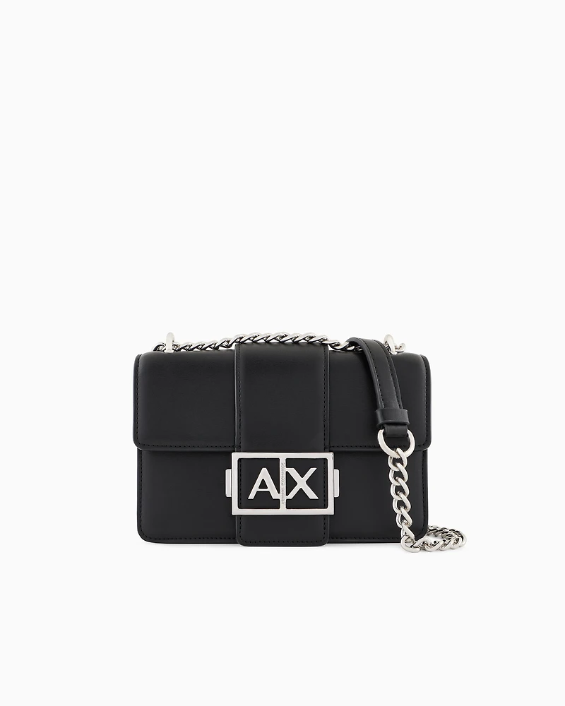 Armani Exchange - Shoulder bag with metal logo, Woman, Black, Size: TU
