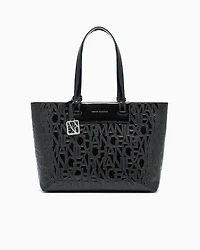 Tote bag in shiny material