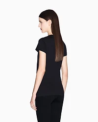 Armani Exchange - Slim Fit T-Shirts, Woman, Black, Size: