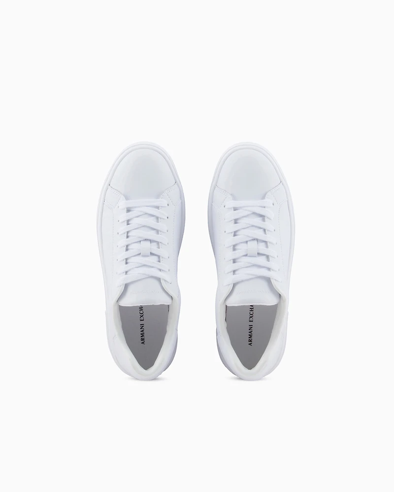 Armani Exchange - Sneakers with laces and logo, Woman, White, Size: