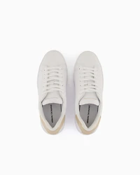 Armani Exchange - Sneakers with matching embroidered logo and metal detail, Woman, White, Size: