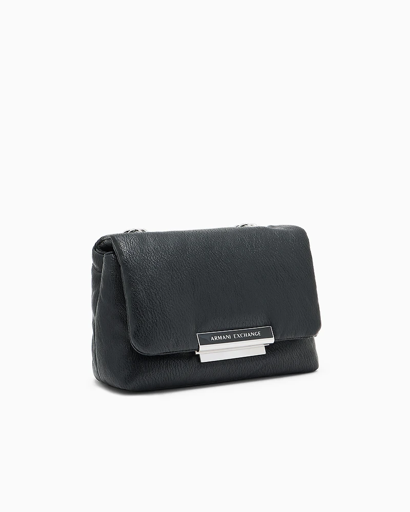 Armani Exchange - Shoulder bag with metal details, Woman, Black, Size: TU