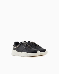 Armani Exchange - Chunky sneakers with maxi sole, Woman, Black, Size: