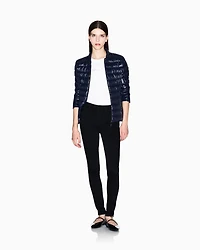 Armani Exchange - Slim fit T-shirt with glitter logo, Woman, White, Size: