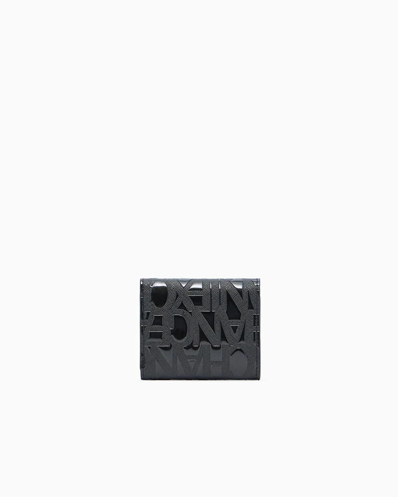 Wallet with gold logo