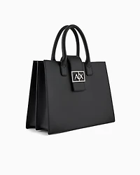 Armani Exchange - ASV Trapeze Handbag, Woman, Black, Size: TU