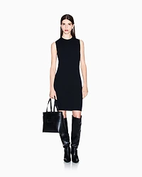 Sheath dress with allover logo