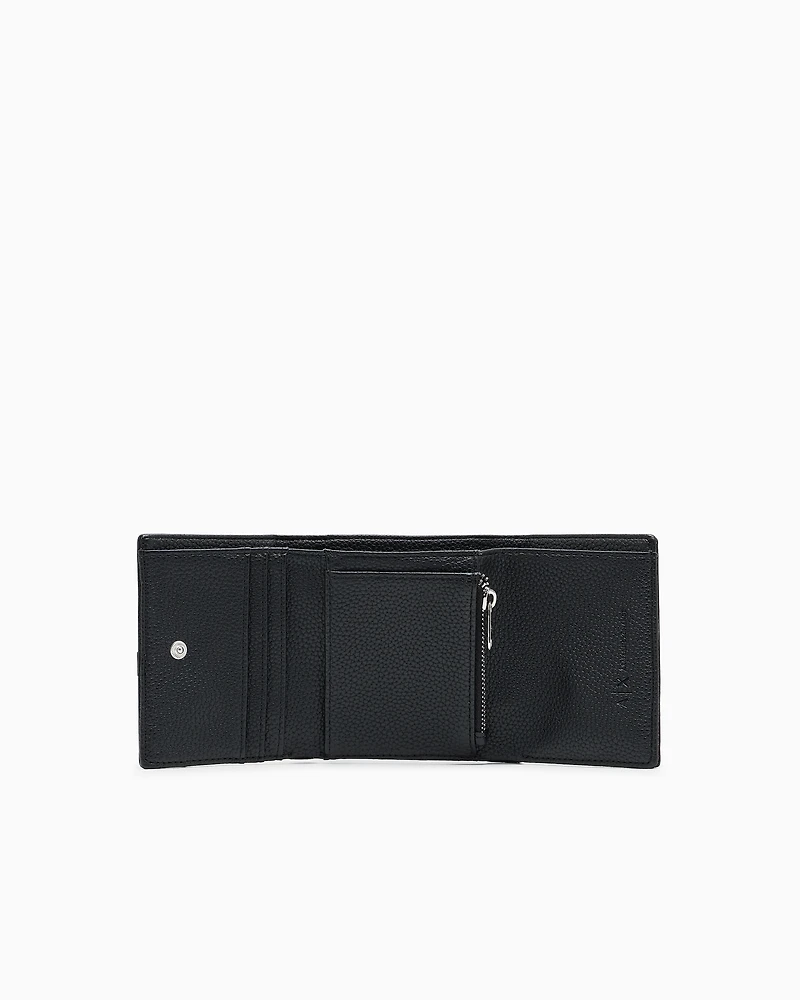 Armani Exchange - Mini wallet with shaped stitching, Woman, Black, Size: TU