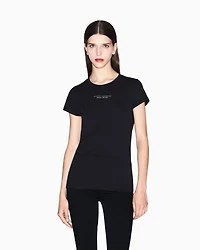Armani Exchange - Slim Fit T-Shirts, Woman, Black, Size: