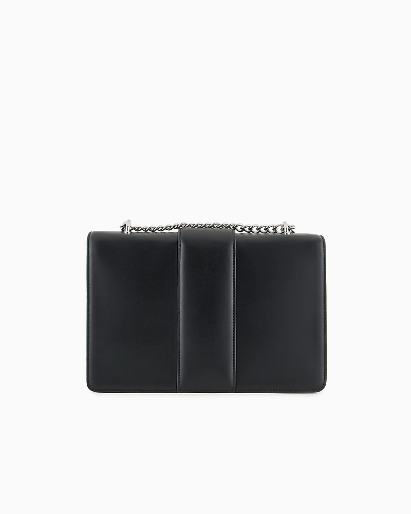 Shoulder bag with metal logo