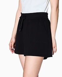 Armani Exchange - Logo sweatshirt shorts, Woman, Black, Size: