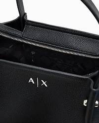 Armani Exchange - Shopper bag with clutch, Woman, Black, Size: TU
