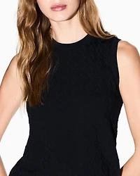 Armani Exchange - Top with allover logo, Woman, Black, Size: