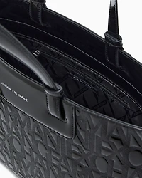 Tote bag in shiny material