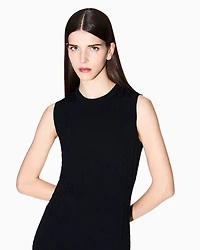 Sheath dress with allover logo