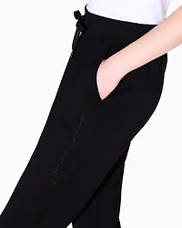 Armani Exchange - Scuba fabric jogger pants, Woman, Black, Size: