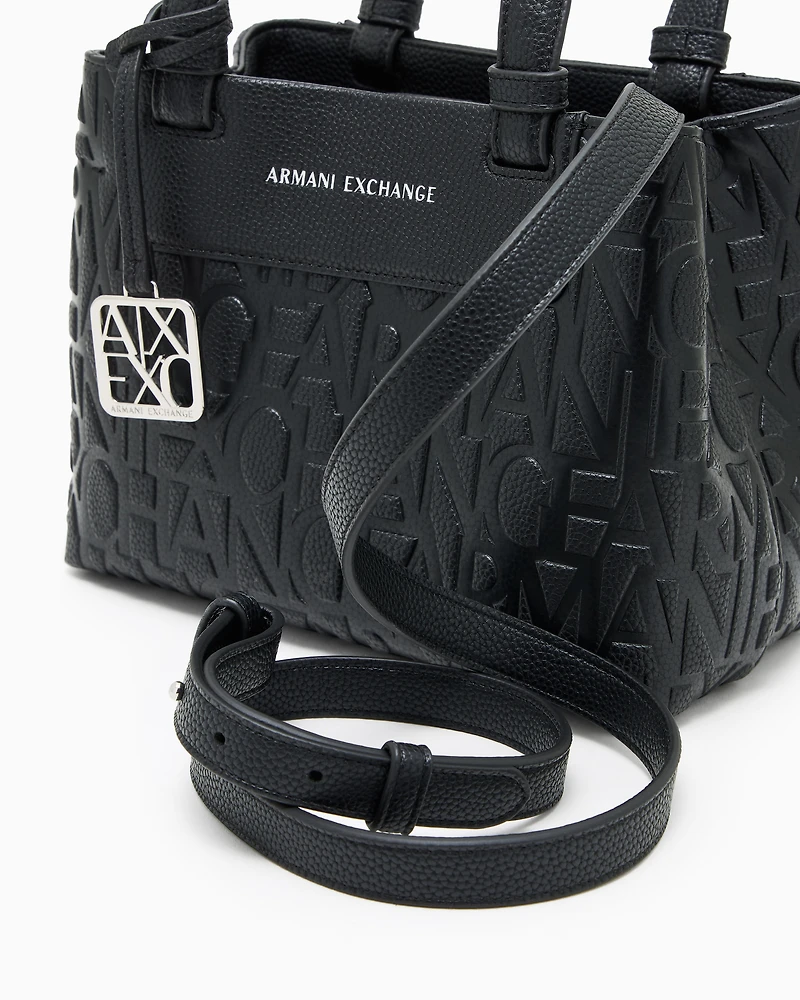 Tote bag with allover logo motif