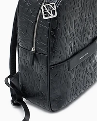 Armani Exchange - Backpack with allover logo, Woman, Black, Size: TU