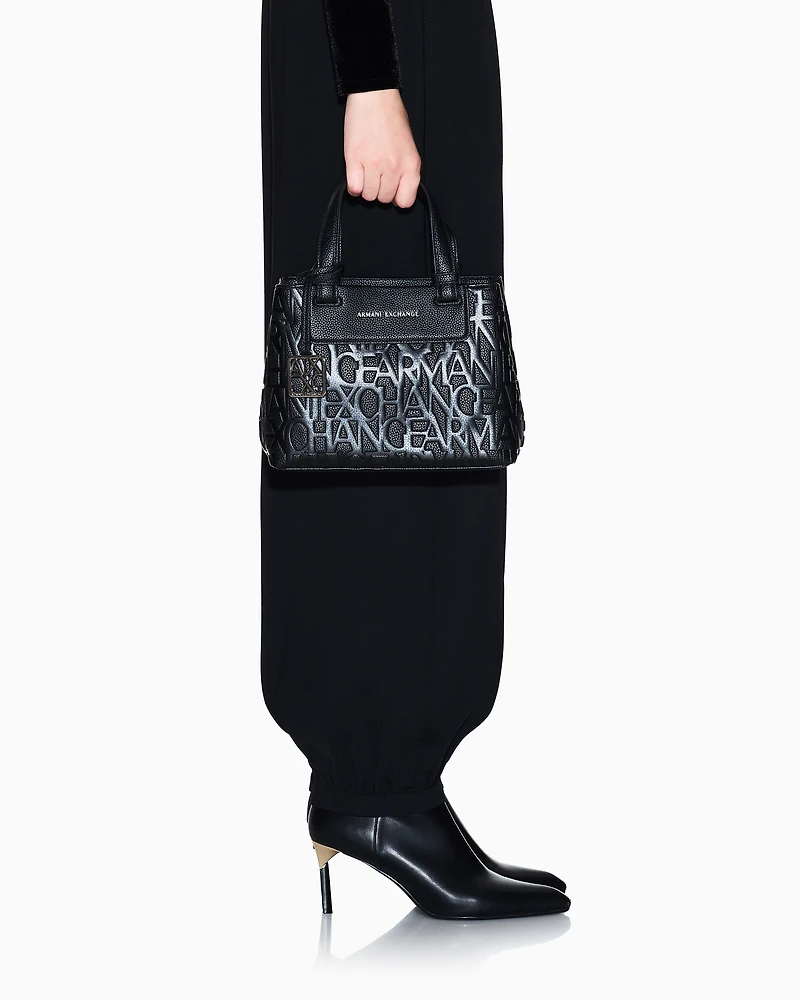Tote bag with allover logo motif