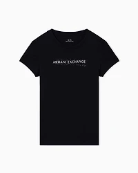 Armani Exchange - Slim Fit T-Shirts, Woman, Black, Size:
